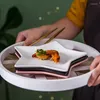 Platos de cerámica con pentagrama, platos de desayuno de porcelana con dibujos animados, fruta bonita, postre, vajilla para restaurante, suministros de cocina