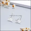 Stud Ginkgo Leaf oor studs sieraden accessoires zoete bladeren eenvoudige koper earhook student cadeaus sier vergulde oren haak mode 2 7GM dhlve