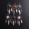 Kolye Kolye 6pcs/Lot Dream Catcher Doğal Taş Kadınlar Kristal Kuvars İyileştirici Takı Outlet Outlet Fabrika Toptanesleri