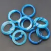 Band Rings Size 17Mm 6Mm Wide Stone Blue Stripe Agate Women Wedding Finger Ring Drop Delivery Jewelry Dhgarden Dhyel