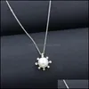 Pendant Necklaces Sun Flower Pearl Necklace Jewelry Wholesale Imitation Diamond Little Drop Delivery Pendants Dhcpj