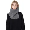 Scarves Women Winter Warm Necked Scarf Rings Fashion Solid High Collar Neck Covers Thick Split Windproof Knit Snood