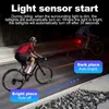 Lampor smart sensor broms cykel svansljus hög synlighet cykel bakre lampa ipx6 vattentät led laddning bakljus för nattcykling 0202