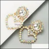 Dangle Chandelier S1936 Bijoux de mode Peach Heart Boucles d'oreilles Colorf Rhinstone Stud C3 Drop Delivery Dh3Iw