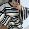 Chandails pour femmes 2023 surdimensionné automne hiver mode cravate-teint lâche haut tricoté pour les femmes Pull Femme