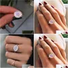 Trouwringen Tobilo Fashion vrouwelijke zirkoon sieraden Rose Gold Color Moonstone Betrokkenheid voor vrouw Drop Delivery Ring DHPDT