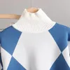 Tweede stuk broek voor dames geomatrische vrouwen trui pakken sets herfst winter
