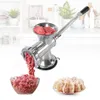 Fruit Vegetable Tools Manual Mincer Meat Grinder Pasta Maker Hand Operated Beef Sausage Kitchen Stainless Steel Pork Filling Machine 230201