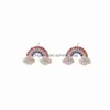 Stud Fashion Jewelry S925 Sier Post Cloud Earrings Colorf Zircon Drop Delivery Dh5Fn