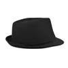 Berets Retro Fedora Hut Allgleiches Männer Filz Damen Cowboy Hüte Party Gentleman Casual Stil Cowgirl Motorhaube Cosplay