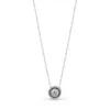 Anhänger Halsketten 2021 Neu % 925 Sterling Silber Pan Sparkling Double Halo Collier Halskette Herz Stammbaum Collier Fit Party Geschenk G230202