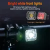 Bike s 120 Lumen IP66 Waterproof Cycling Headlight and Tail Light Sets for Bicycle 5 Gear Mode Smart Sensor Brake Lamp 0202