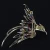 Luxury Crystal Enamel Color Phoenix Bird Brooches for Women Beautiful Bird Brooch Party Office Corsage Pin Jewelry Gift