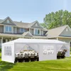 10'x30 'خيمة الحفلات في الهواء الطلق مع 8 جدران جانبية قابلة للإزالة ماء المظلة المظلة الفناء حفل زفاف مرتفعة 3x9m