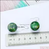 Boucles d'oreilles pendantes en forme de boule colorée, lustre, planètes de l'univers, bijoux créatifs, cadeau, boucles d'oreilles en résine, livraison Ottp5