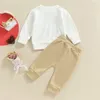 Clothing Sets Valentine s Day Autumn Toddler born Baby Boys Girls Clothes 03Y Letter Print Long Sleeve SweatshirtsLong Pants 230202