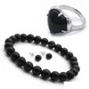 Oorbellen Bracelet Natuursteen Studring 3 -delige set genezende hart edelsteen sieraden sets drop levering dhlgt dhlgt