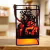 Night Lights Charcoal Lamp Antique Portable Decoration Flameless Battery Powered Fireplace Lantern