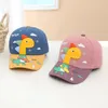 Caps de bola doit desenho animado menino menina de beisebol Corduroy Little Dinosaur Autumn Children Children Hip Hop Hat Hat Children Cap Gorras