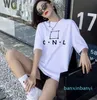 Luxury Brand New Women'S T-Shirt Short Sleeve Round Neck Botton Letter Printed Pullover Fashion Summer Casual Comfy