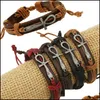 Charm Bracelets Charms For Women Adjustable Mens Casual Jewelry Friend Leather Bracelet Drop Delivery Dhkl0