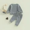 Kläderuppsättningar 0914 LIORITIIN 03 Years Toddler Baby Girl Boy 2pcs Sportswear Outfit Letter långärmad tröja toppar Sweatpants Set 230202