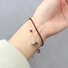 ارتباط أساور ربط الأزياء النقل البركة The Pig Year First Piglet Red Rope Bracelet زوجين قابلة للتعديل