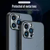 Luxe aluminium legering telefoonhoes voor iPhone 14 13 12 11 Pro Max 12 Mini Solid Color Phone Case Shockproof Cover