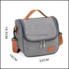 Diny Sets Simple Fashion Zipper Lunch Box Insation Bag Fysieke conservering Studenten Office Worker Drop Delivery Home Garden K DHEAC