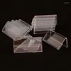 Jewelry Pouches 15Pcs/lot Mini Label Racks Clear Price Tag Clip Sign Card Stands Plastic Display Holder Poster 2X4Cm