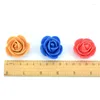 Dekorativa blommor 500pieces/Bag PE Rose Head Flower Size 3,5 cm Hand DIY Bröllop Julfest Wreath Candy Boxes Decoration Accessories