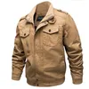 Men's Jackets Men's Multi Pocket Military Cargo Jacket Male Pure Cotton Casual Work Mens Large Loose Special Forces Men