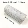 Party Decoration 15cm 25yards Talle Roll Spool Glitter Tyg Organza Wedding Girls Födelsedagstlevering Baby Shower