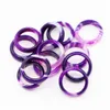 Anelli a fascia larghi 6 mm pietra naturale agata striata viola unisex creato cerchio dito ciondoli Reiki gioielli accessori regali W Dhgarden Dhpxk