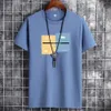 T-shirt da uomo JFUNCY 2022 Summer Men Tops Plus Size S-6XL T-shirt da uomo in cotone traspirante a manica corta allentata T-shirt con stampa casual Y2302