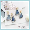 Dangle Chandelier Fashion Creative Geometric Irregar Marble Pattern Resin Stone Earring Acrylic Drop For Women Jewelry Gift Wholes Otmaj