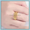 Band Rings Fashion Exquisite Ladies Mens Birthday Party Wedding Gifts Fortune Abacus Gold Open Ring Auspicious Plated Drop Delivery J Dh5Hc