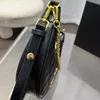 Luxurys Designer Bags for Womens Casual Metal Chain Sac Side Tote Handbags Crossbody Bag Waist Women Purses Shopping saddle bag