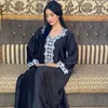 Etniska kläder Ramadan broderi maxi klänning elegant bronsande spetsrock ropa de mujer envio gratis muslimska dubai abaya kvinna kaftan marocain