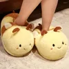 Slippers Home Cartoon Bee Modeling Design 2023 White Warm Adult Lady Plush Head Silent Indoor Floor Women Fun