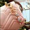 Other Home Garden Color Diamond Cute Turtle Creative Metal Keychain Pendant Car Key Women Bag Tag Fashion Accessories Festival And Dhuqk