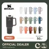 With LOGo 40oz Mug Tumbler With Handle Insulated Tumblers Lids Straw Stainless Steel Coffee Termos Cup A0217