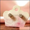 Tags Price Card 100Pc / Lot Brooches Stud Earrings Necklaces Cards Hairpin Display Fashion Jewelry Cute Pink Organizer Tags Diy Han Ot2Ts