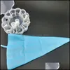 Narzędzia do pieczenia ciasta 12pcs/zestaw kremowych ciasto dekoracja dysza dysza ze stali nierdzewnej DIY Torka Torba lukier Pi Kuchnia piekarnia DHV3R