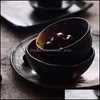 Bols Ly avec style japonais Personnalité créative Sous-glaçage Four Céramique Y Plats Vaisselle Tasses Drop Livraison Maison Jardin Cuisine Dh3Qu