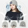 Casquettes de balle Lampe LED Chapeau tricoté 2023 Automne et hiver Chaud Nuit en plein air Grand treillis Cyclisme Éclairage Hatgants Courir I1S3