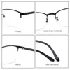 Sunglasses Frames Fashion Gmei Optical Urltra-Light Women Titanium Alloy Oval Half Rim Glasses Eyewear With Flexible Legs IP Electroplating