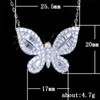 Pendentif Colliers CAOSHI Délicat Papillon Collier Pour Femmes De Luxe Incrusté Cristal Zircone Pierre Mode De Mariage Bijoux Cadeau