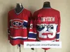 95 Retro Mont Hockey Jersey 4 Jean Beliveau 9 Maurice Richard 29 Ken Dryden Vintage CCM Authentic Stitched