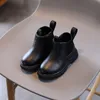 Zapatillas de deporte para niños, botas para niños de otoño e invierno, botines tobilleros con cremallera a la moda para niños y niñas, estilo británico para bebés pequeños 230202